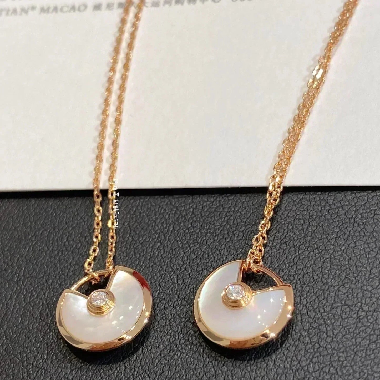 [Gaonasi]AMULETTE ROSE GOLD MOP NECKLACE