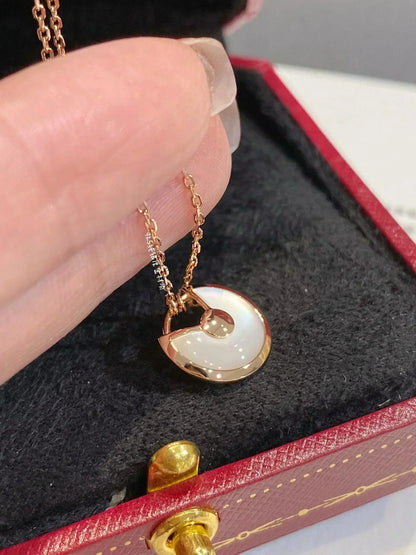 [Gaonasi]AMULETTE ROSE GOLD MOP NECKLACE