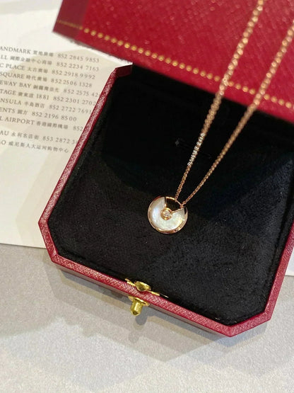 [Gaonasi]AMULETTE ROSE GOLD MOP NECKLACE