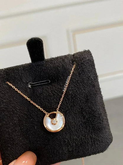 [Gaonasi]AMULETTE ROSE GOLD MOP NECKLACE
