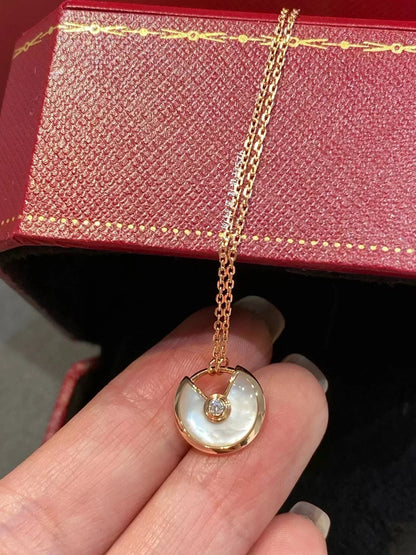 [Gaonasi]AMULETTE ROSE GOLD MOP NECKLACE