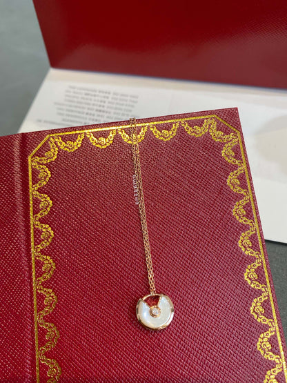 [Gaonasi]AMULETTE ROSE GOLD MOP NECKLACE