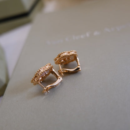 [Gaonasi]LUCKY PINK GOLD WHITE MOP EARRINGS