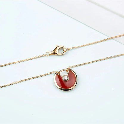 [Gaonasi]AMULETTE GOLD CARNELIAN ONYX NECKLACE