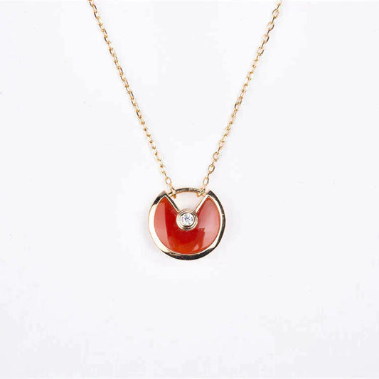 [Gaonasi]AMULETTE GOLD CARNELIAN ONYX NECKLACE