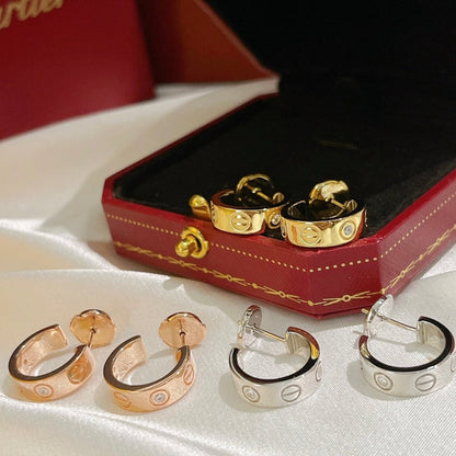 [Gaonasi]LOVE EARRINGS 5.7MM 2 DIAMONDS