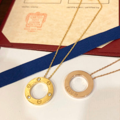 [Gaonasi]LOVE NECKLACE 16MM 3 DIAMONDS
