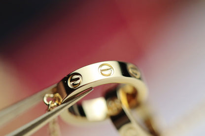 [Gaonasi]LOVE NECKLACE DOUBLE RING GOLD