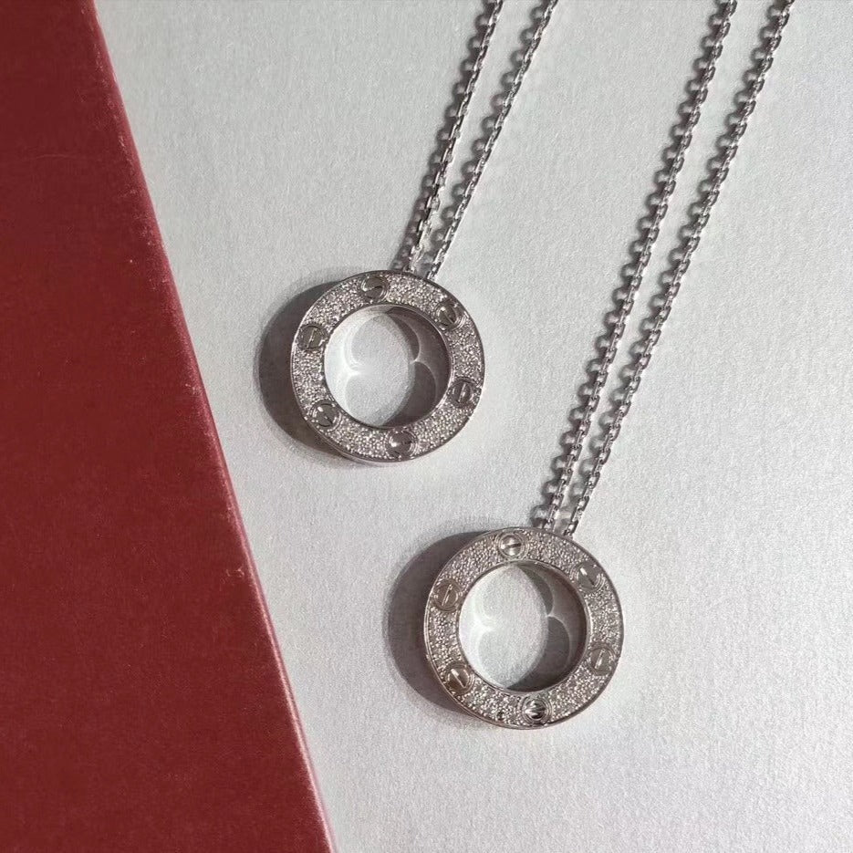 [Gaonasi]LOVE NECKLACE ADJUSTABLE SILVER