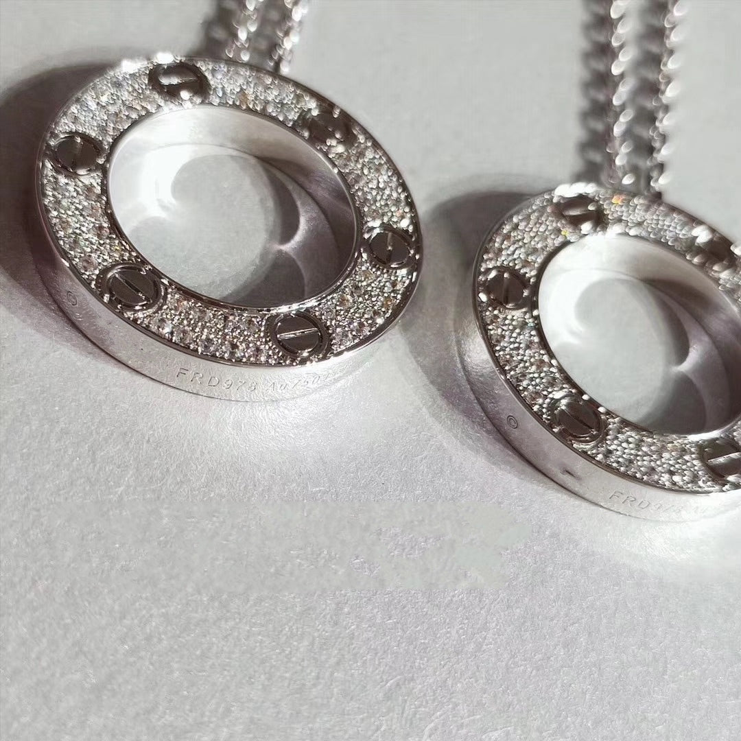 [Gaonasi]LOVE NECKLACE ADJUSTABLE SILVER