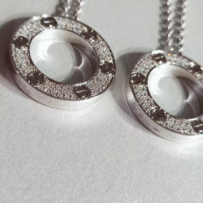 [Gaonasi]LOVE NECKLACE ADJUSTABLE SILVER