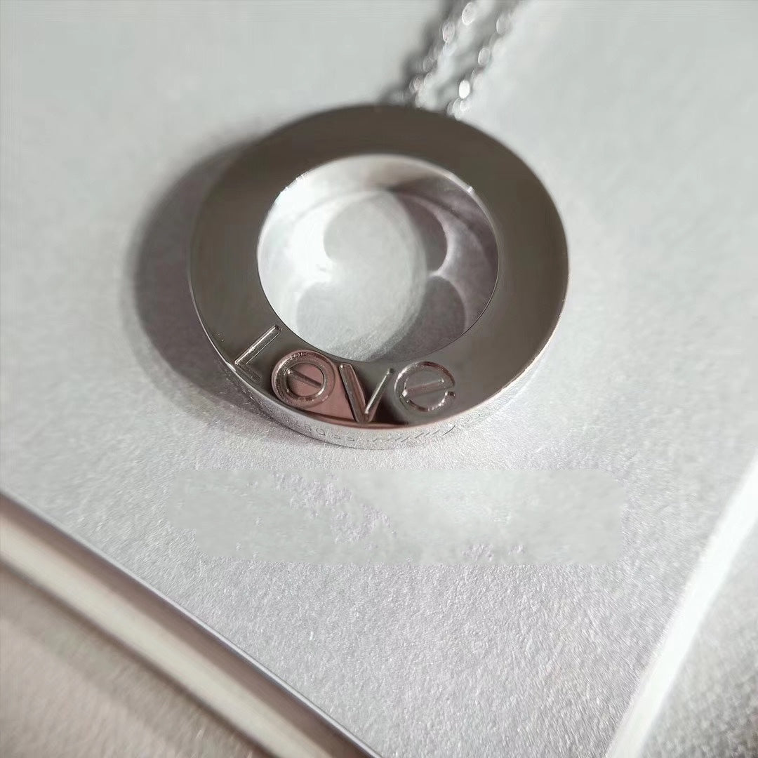 [Gaonasi]LOVE NECKLACE ADJUSTABLE SILVER