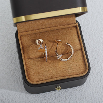 [Gaonasi]JUSTE EARRINGS 12.75MM PINK GOLD DIAMOND