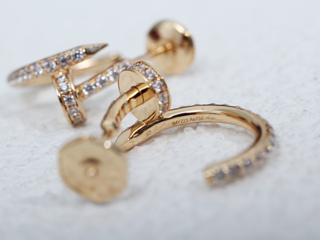 [Gaonasi]JUSTE EARRINGS 12.75MM PINK GOLD DIAMOND