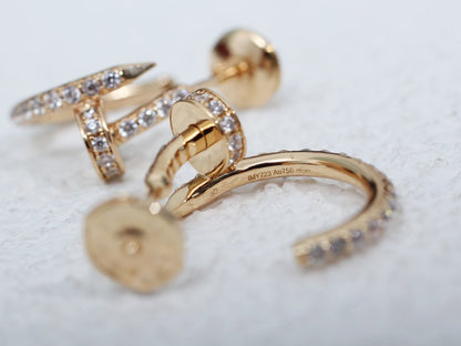 [Gaonasi]JUSTE EARRINGS 12.75MM PINK GOLD DIAMOND