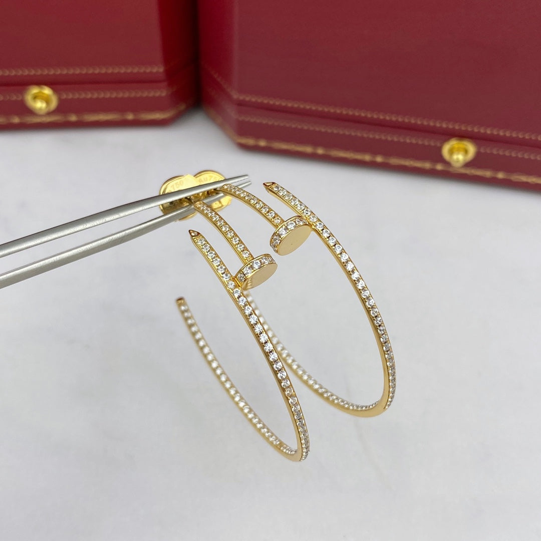 [Gaonasi]JUSTE EARRINGS FULL DIAMONDS 1.8MM