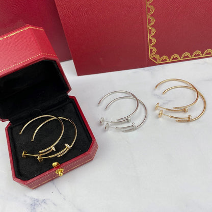 [Gaonasi]JUSTE EARRINGS FULL DIAMONDS 1.8MM