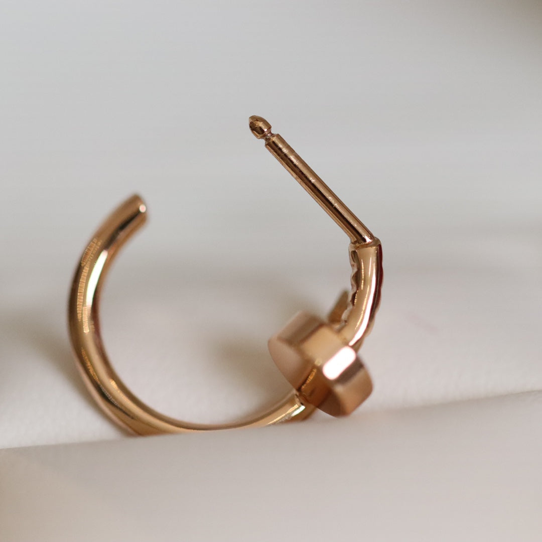 [Gaonasi]JUSTE EARRINGS PINK GOLD