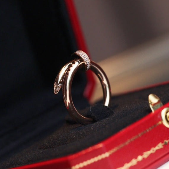 [Gaonasi]JUSTE RING 2.65MM PINK GOLD DIAMOND