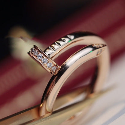 [Gaonasi]JUSTE RING 2.65MM PINK GOLD DIAMOND