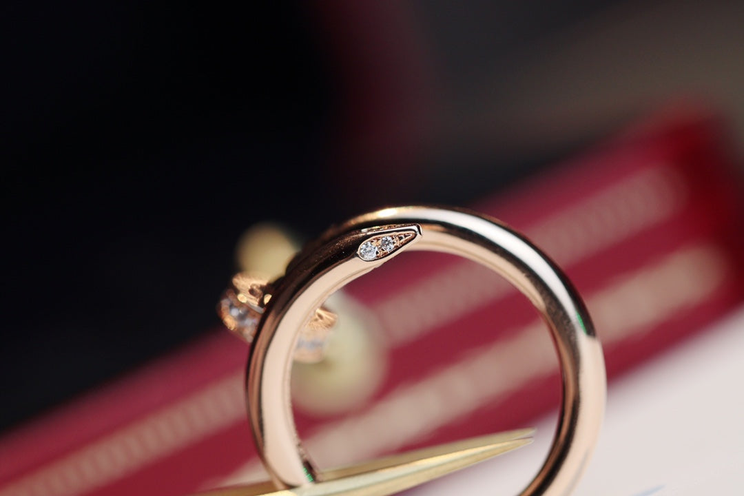 [Gaonasi]JUSTE RING 2.65MM PINK GOLD DIAMOND