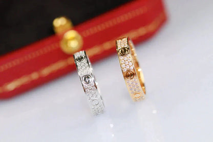 [Gaonasi]LOVE RING 3.6MM DIAMOND PAVED