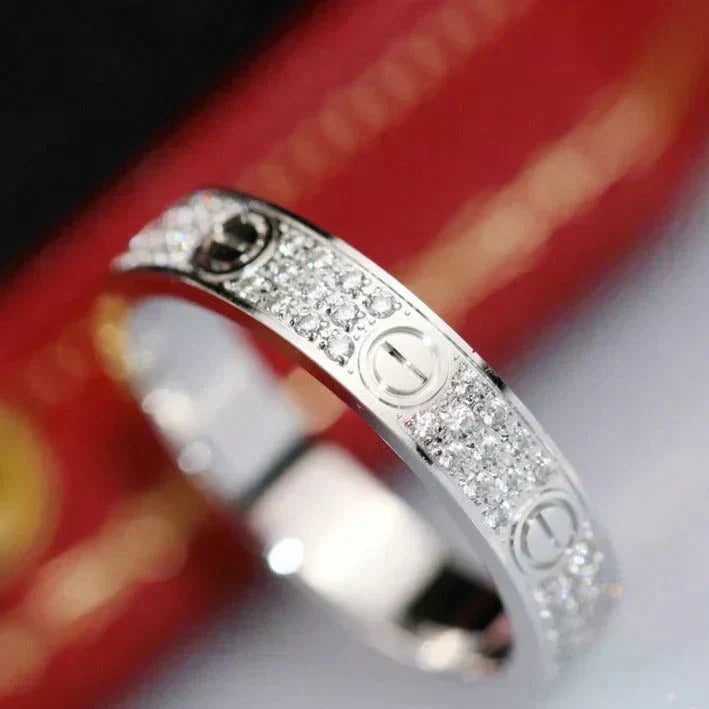 [Gaonasi]LOVE RING 3.6MM DIAMOND PAVED