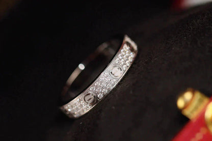 [Gaonasi]LOVE RING 3.6MM DIAMOND PAVED