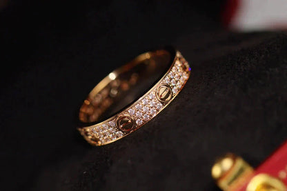 [Gaonasi]LOVE RING 3.6MM DIAMOND PAVED
