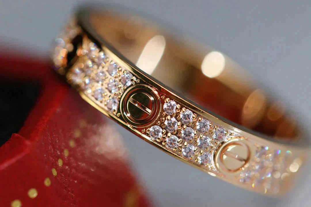 [Gaonasi]LOVE RING 3.6MM DIAMOND PAVED