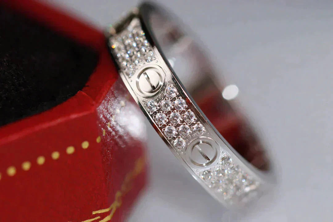 [Gaonasi]LOVE RING 3.6MM DIAMOND PAVED