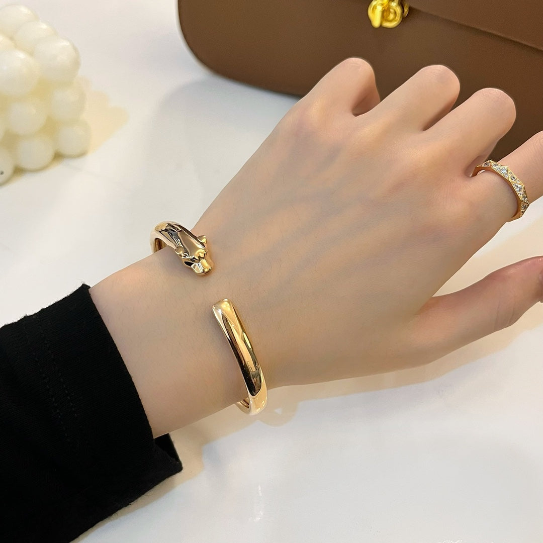 [Gaonasi]PANTHERE GOLD OPEN BRACELET