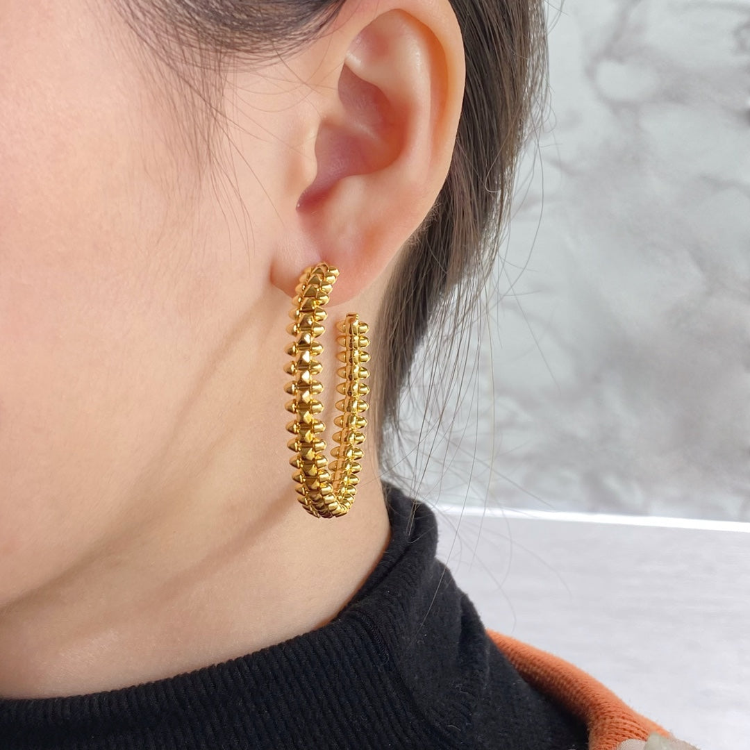 [Gaonasi]CLASH LARGE HOOP EARRINGS