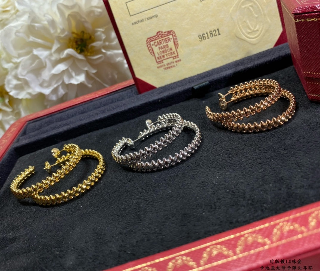 [Gaonasi]CLASH LARGE HOOP EARRINGS