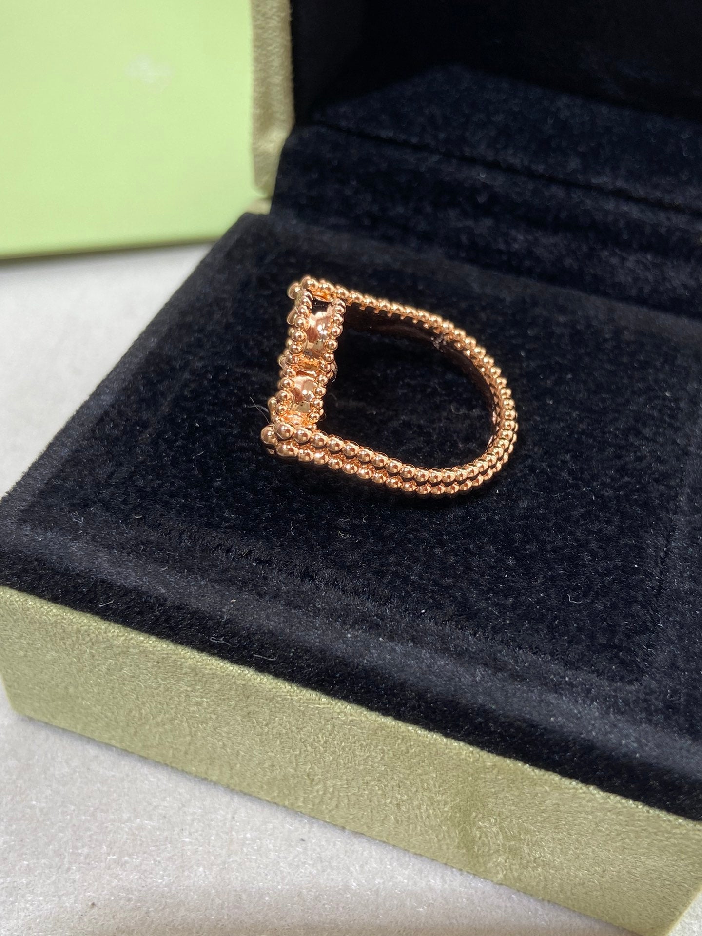 [Gaonasi]CLOVER RIVERSIBLE RING ROSE GOLD COLLECTION