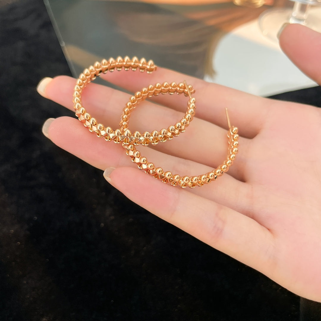 [Gaonasi]CLASH HOOP EARRINGS