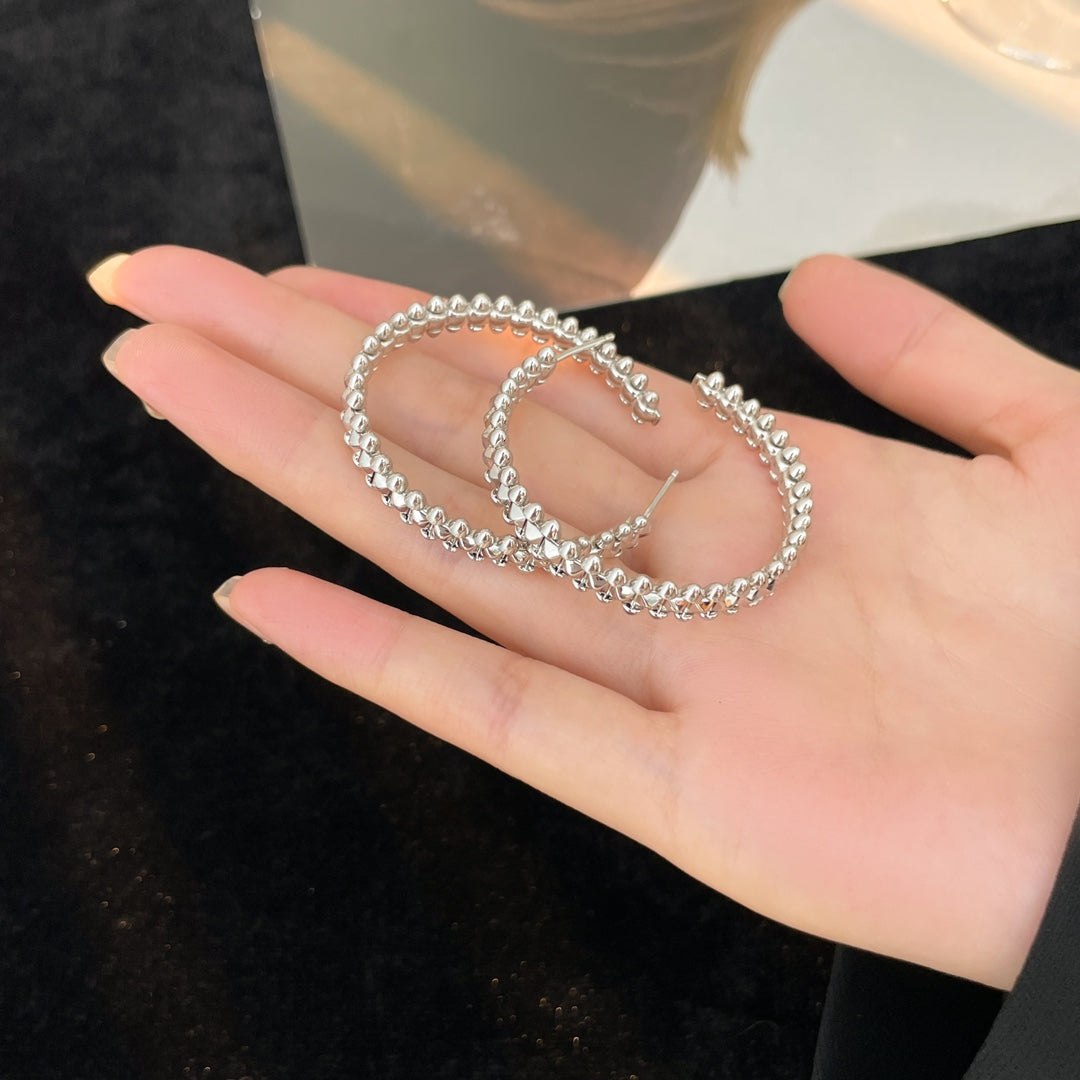 [Gaonasi]CLASH HOOP EARRINGS