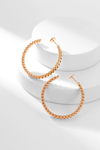 [Gaonasi]CLASH HOOP EARRINGS