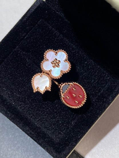 [Gaonasi]LUCKY 3 MOTIF ROSE GOLD RING