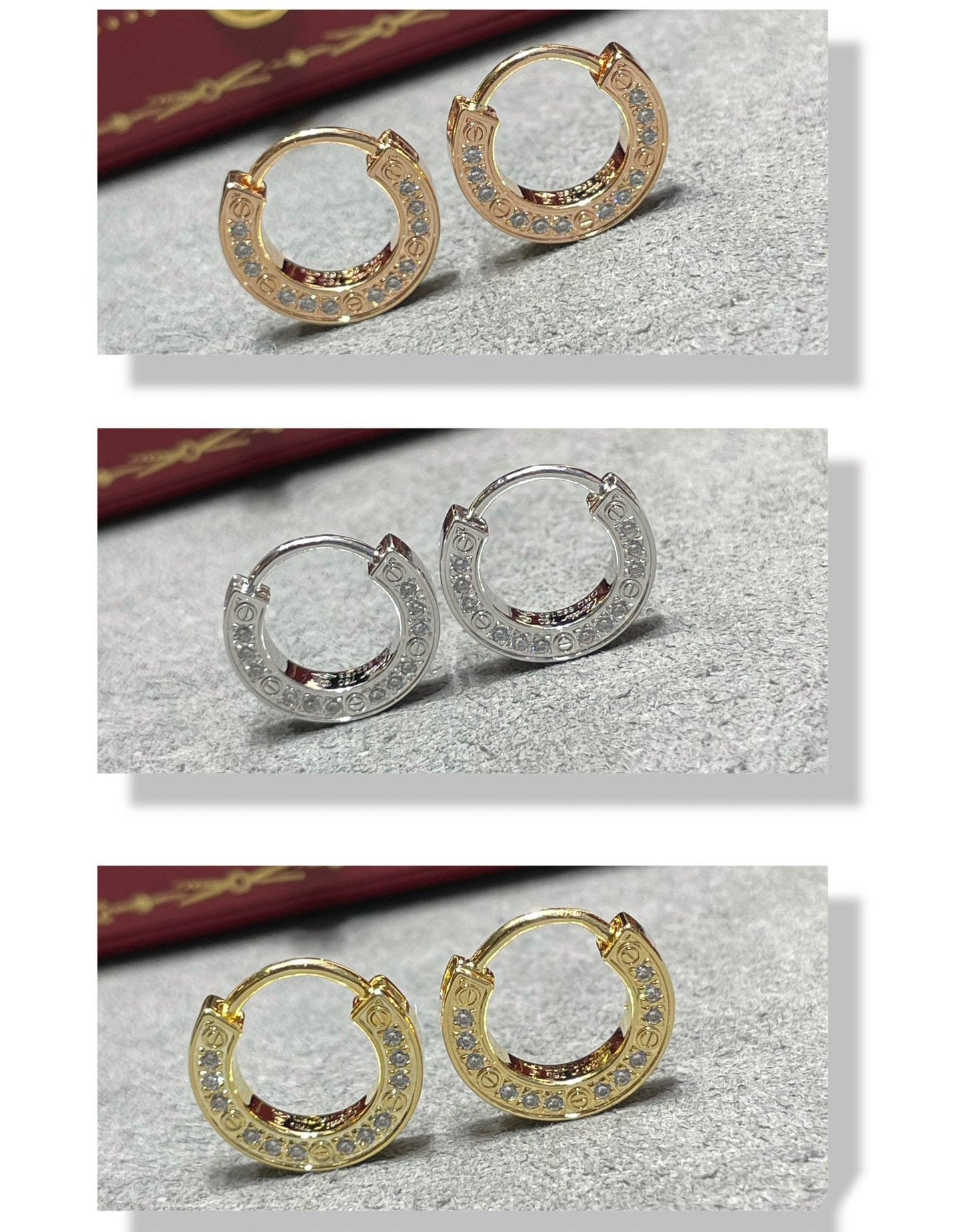 [Gaonasi]LOVE DIAMOND EARRINGS