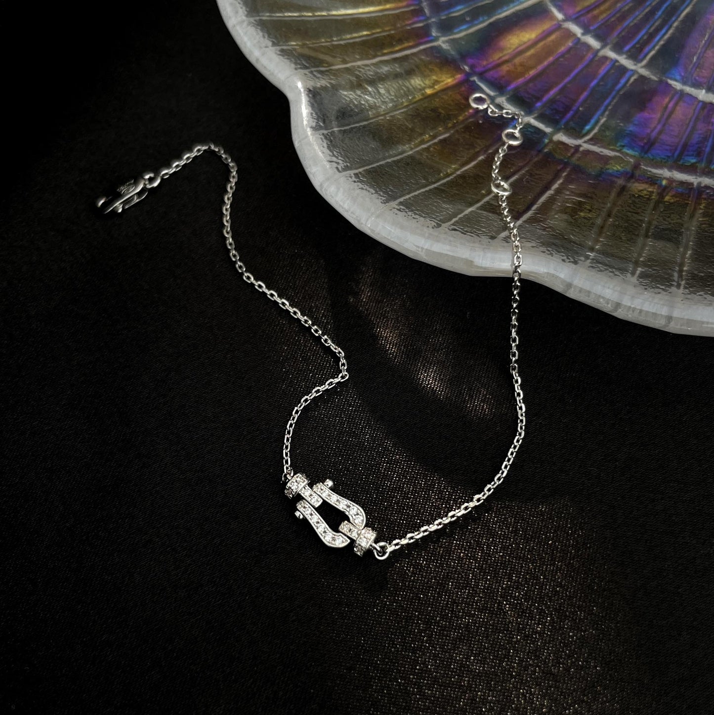 [Gaonasi]FORCE 10 FULL DIAMOND BUCKLE CHAIN LINK MINI MODEL
