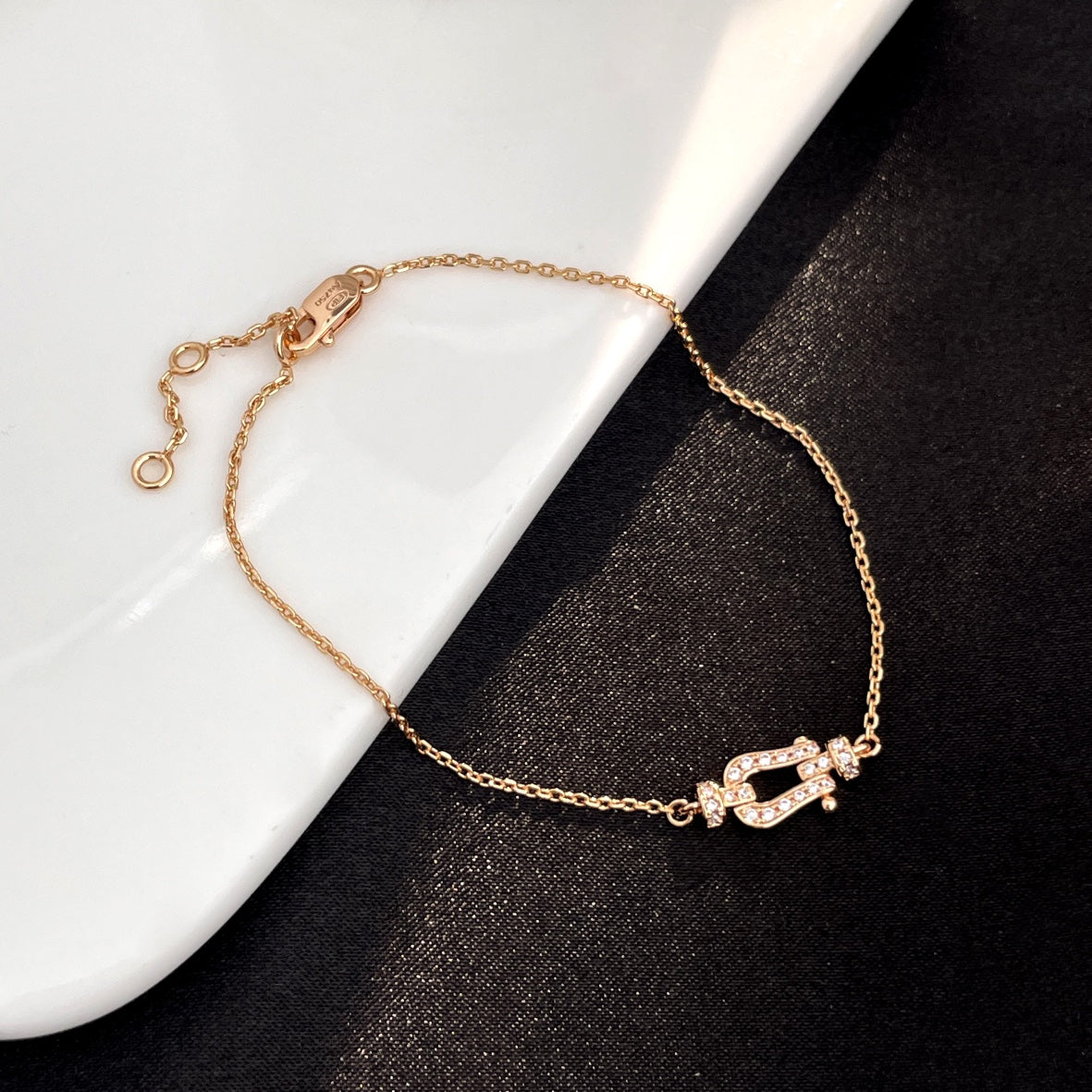 [Gaonasi]FORCE 10 FULL DIAMOND BUCKLE CHAIN LINK MINI MODEL