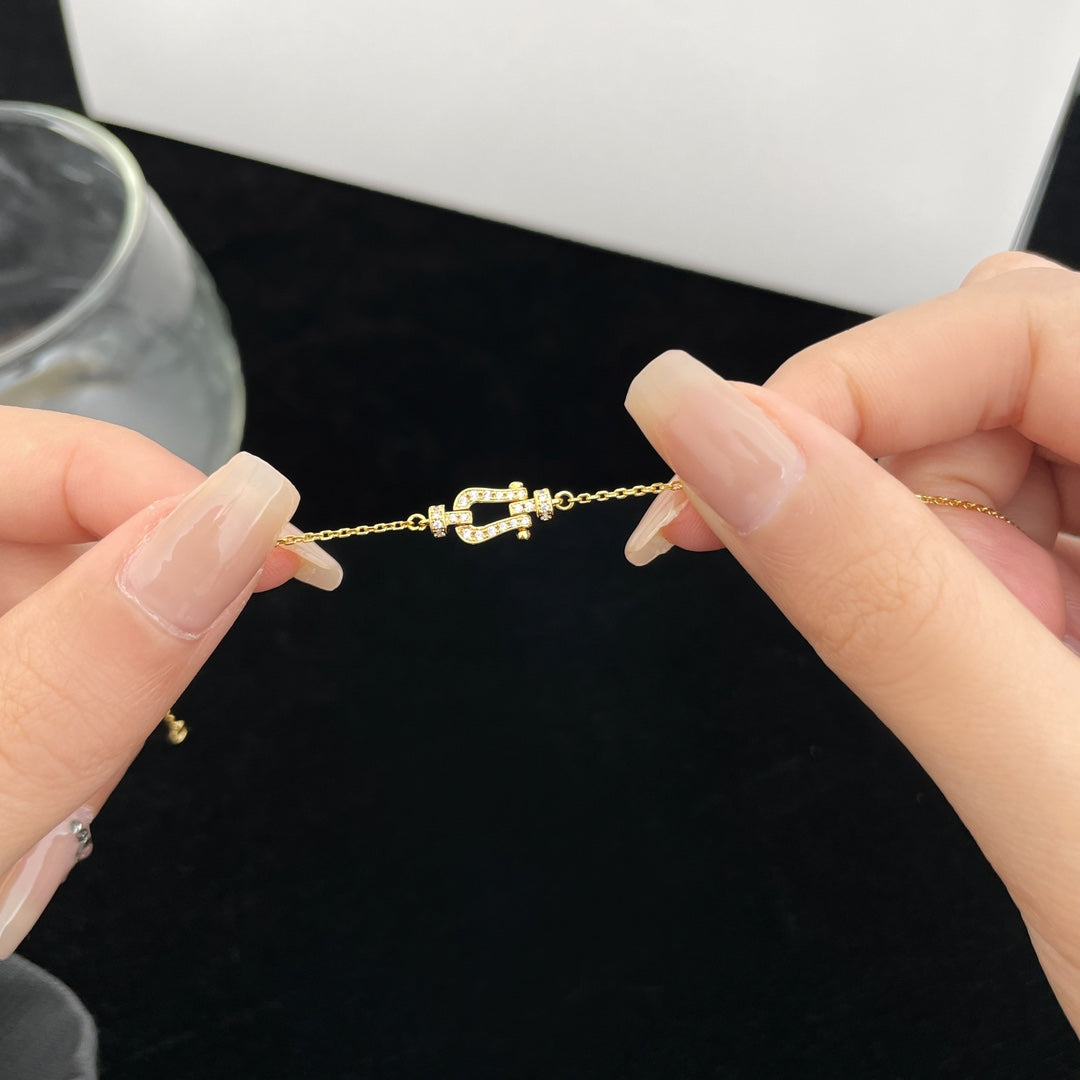 [Gaonasi]FORCE 10 FULL DIAMOND BUCKLE CHAIN LINK MINI MODEL