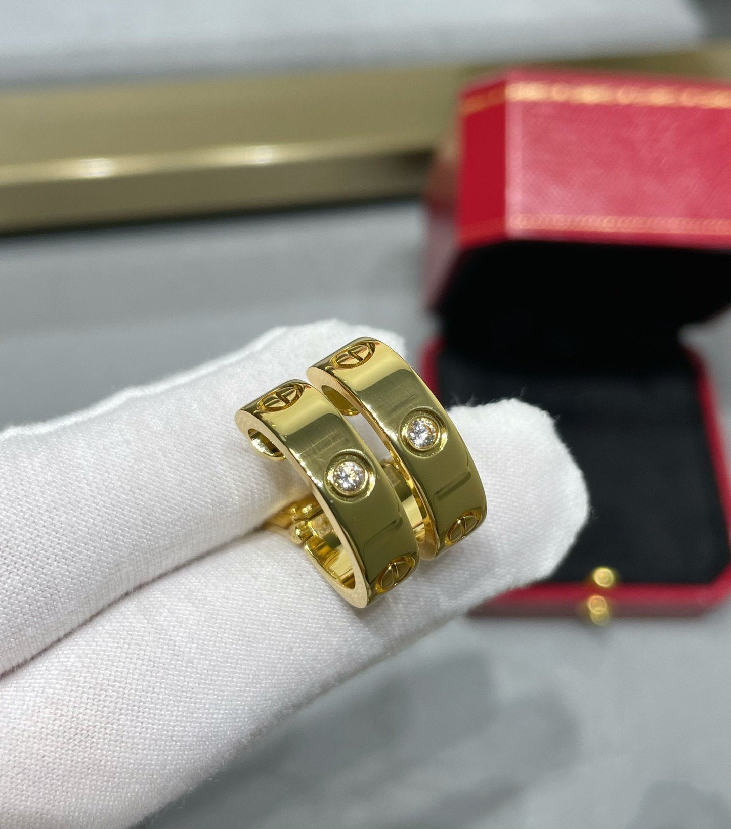 [Gaonasi]LOVE 5.5MM 1 DIAMOND EARRINGS