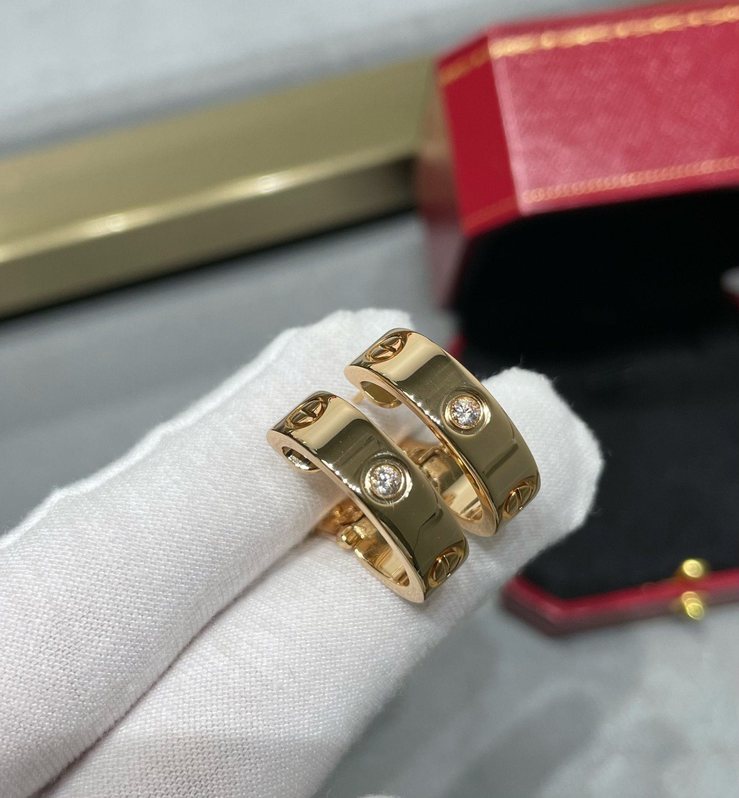 [Gaonasi]LOVE 5.5MM 1 DIAMOND EARRINGS