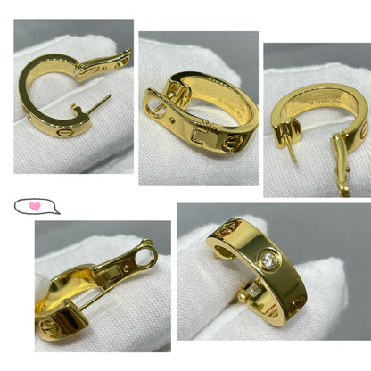 [Gaonasi]LOVE 5.5MM 1 DIAMOND EARRINGS