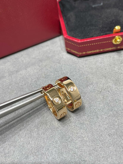 [Gaonasi]LOVE 5.5MM 1 DIAMOND EARRINGS