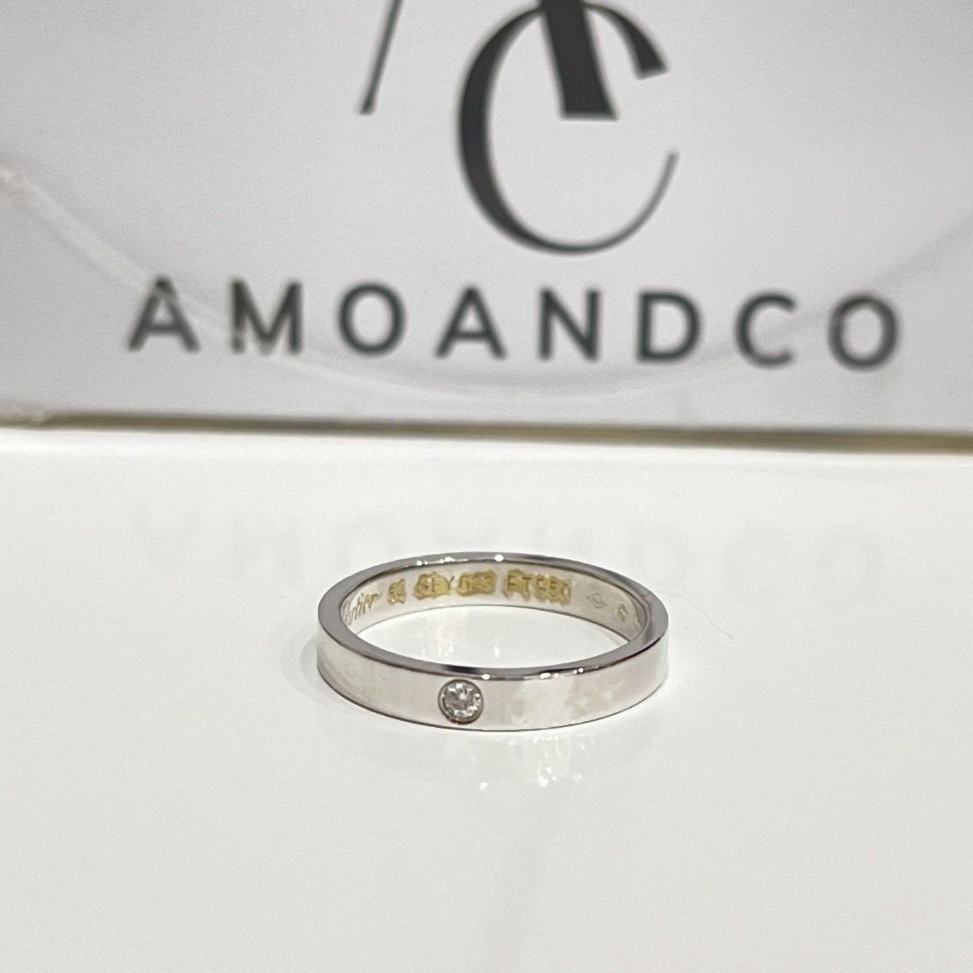[Gaonasi]LOVE RING 4MM 1 DIAMOND