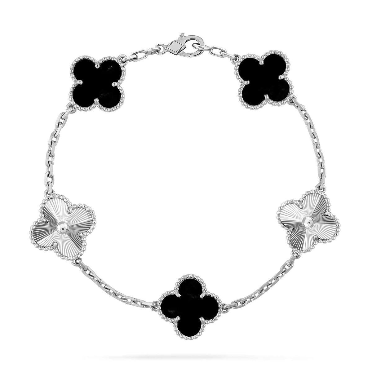 [Gaonasi] CLOVER 5 MOTIF ONYXS BRACELET COLLECTION