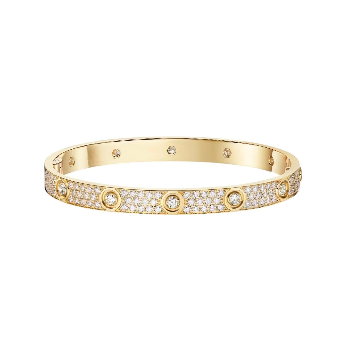 [Gaonasi Jewelry]LOVE BRACELET 6.1MM DIAMOND-PAVED 10 BIG DIAMONDS